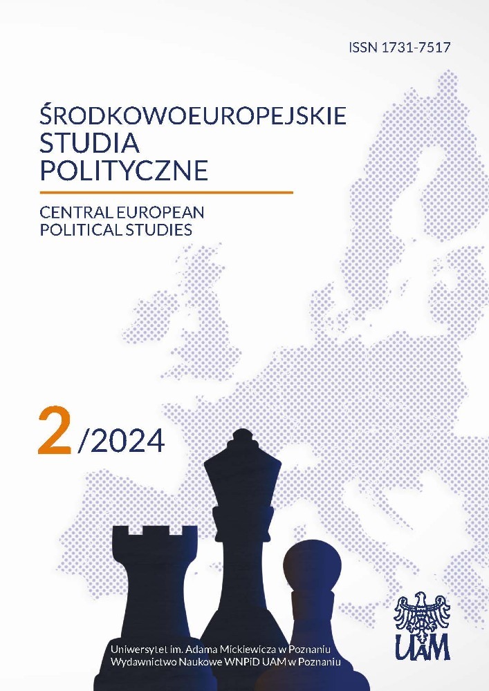 Okładka czasopisma Środkowoeuropejskie Studia Polityczne, nr 2, rok 2024