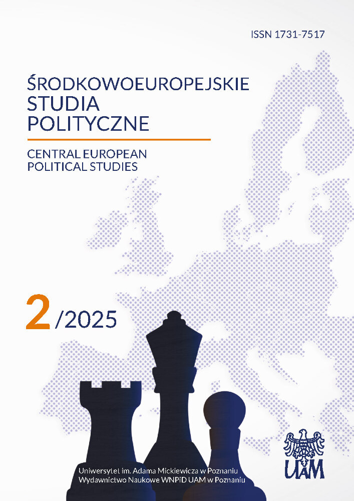 Okładka czasopisma Środkowoeuropejskie Studia Polityczne, nr 2, rok 2025