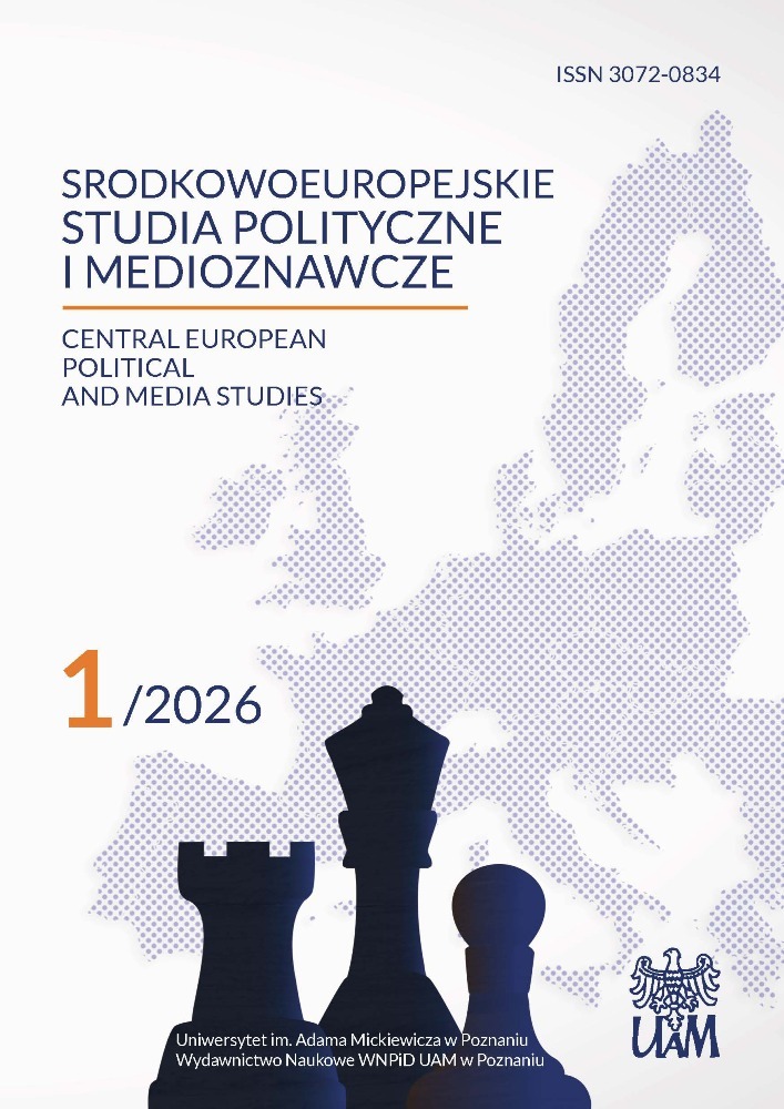 Okładka czasopisma Środkowoeuropejskie Studia Polityczne i Medioznawcze, nr 1, rok 2026