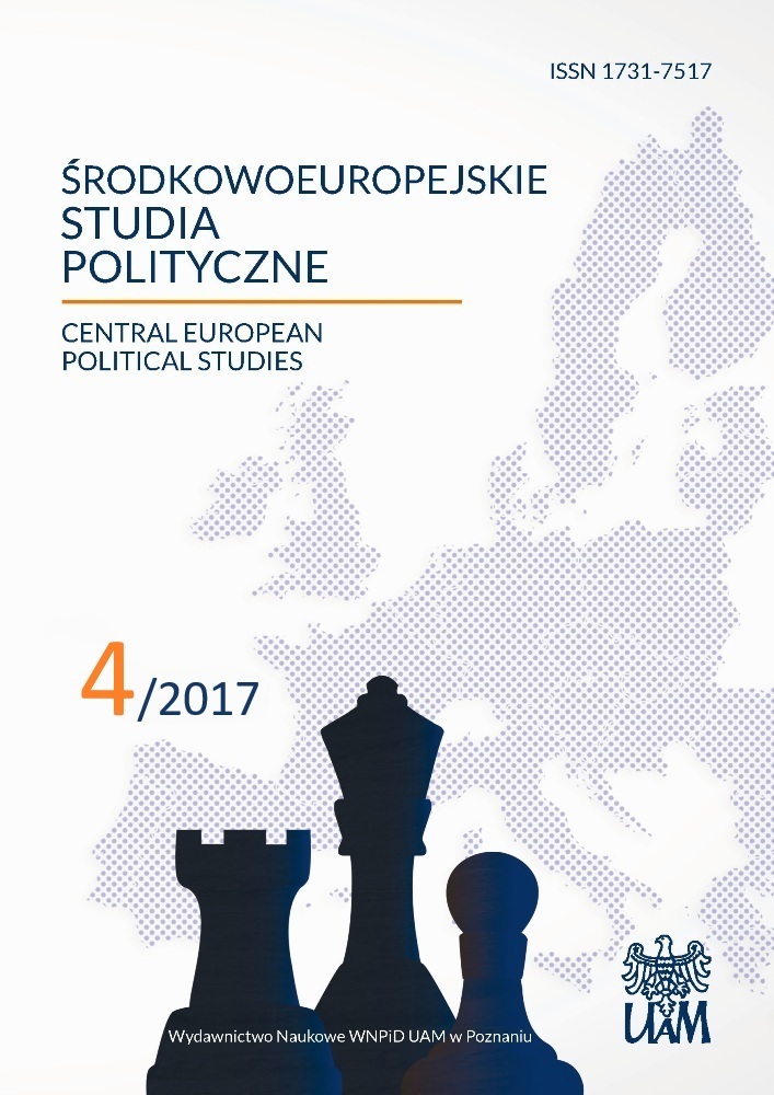 Okładka czasopisma Środkowoeuropejskie Studia Polityczne, nr 4, rok 2017