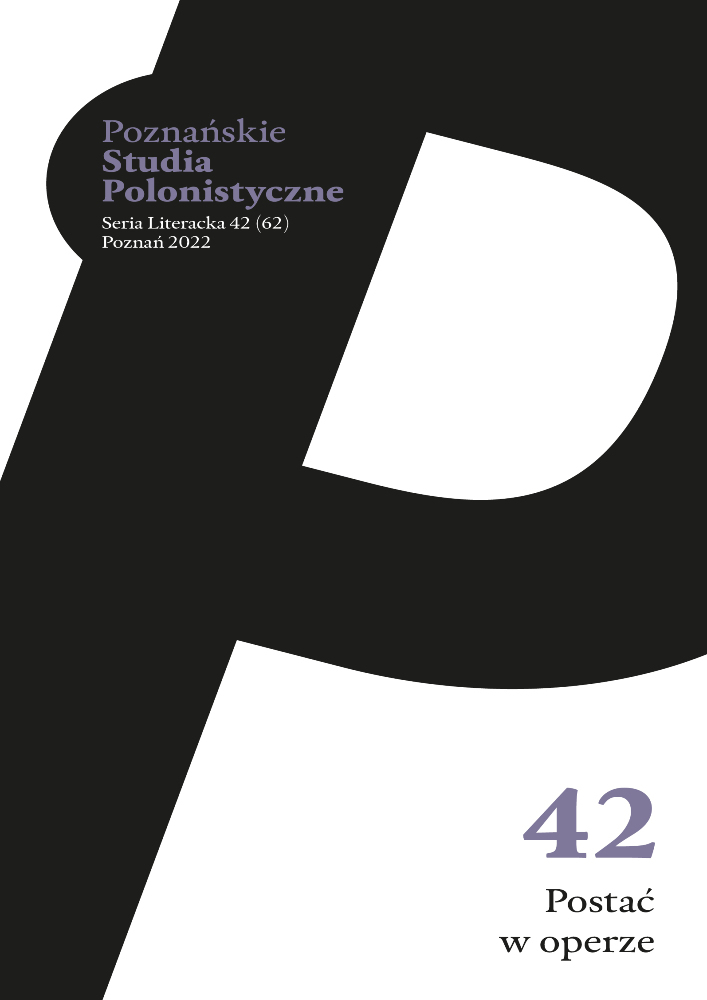 Okładka czasopisma Poznańskie Studia Polonistyczne. Seria Literacka, nr 42, rok 2022, tytuł Postać w operze