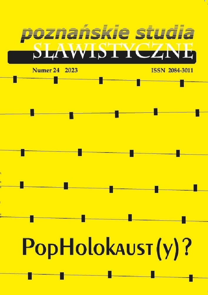 Journal cover Poznańskie Studia Slawistyczne, no. 24, year 2023, title PopHolocaust(s)?