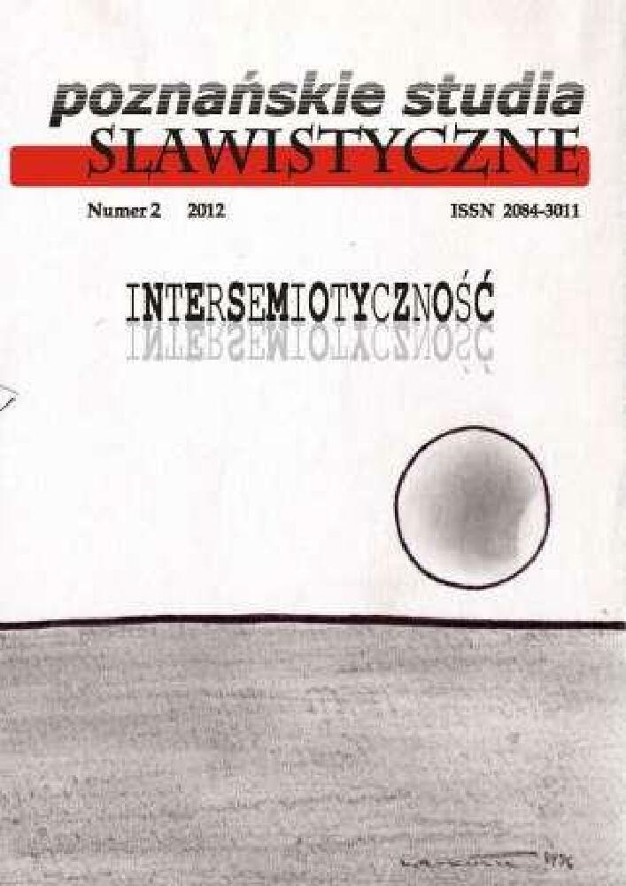 Okładka czasopisma Poznańskie Studia Slawistyczne, nr 2, rok 2012, tytuł Intersemiotyczność