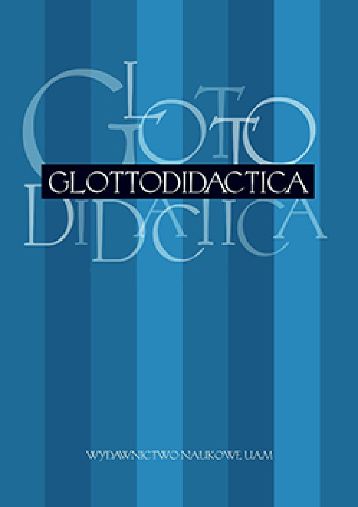 Journal cover Glottodidactica, volume 41, no. 1, year 2014