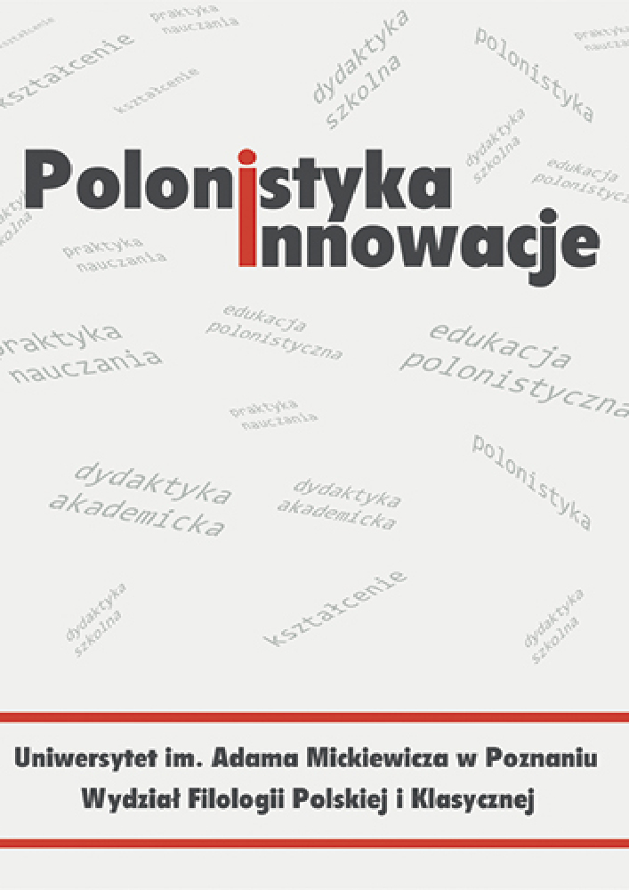 Okładka czasopisma Polonistyka. Innowacje, nr 18, rok 2023
