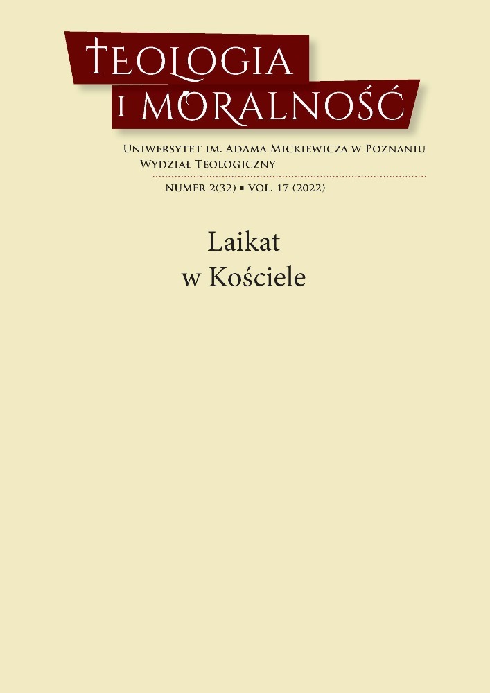 Okładka czasopisma Teologia i Moralność, tom 17, nr 2(32), rok 2022, tytuł Laikat w Kościele