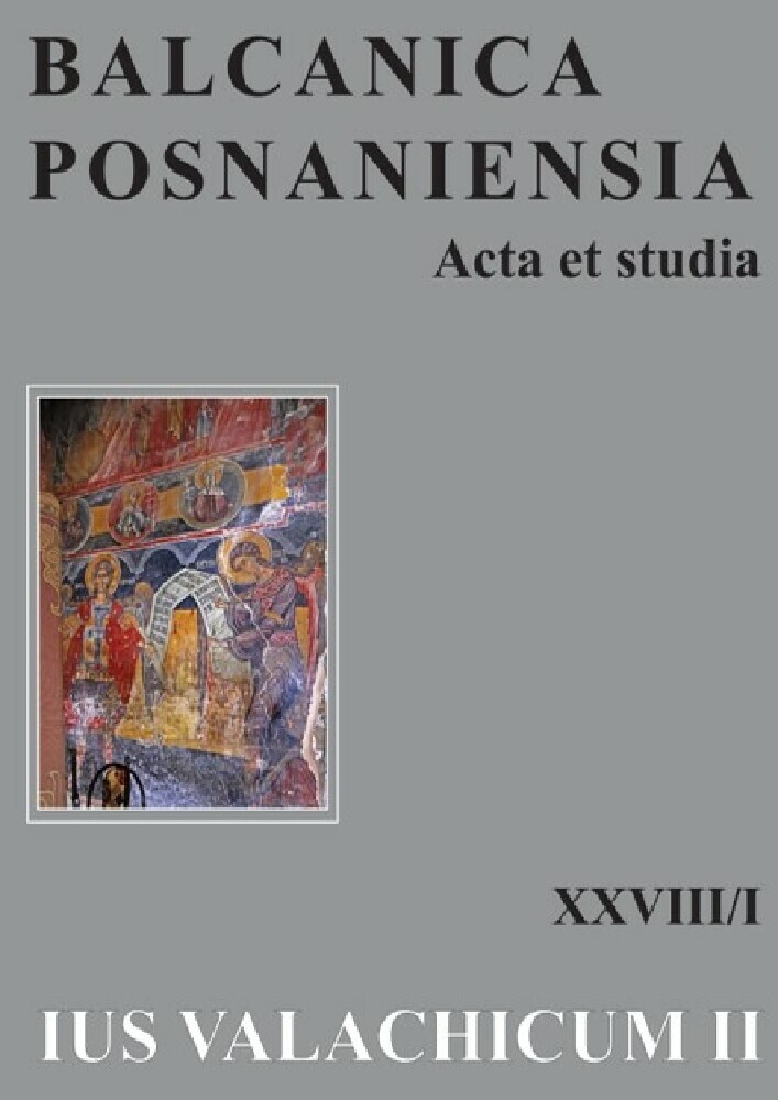 Journal cover Balcanica Posnaniensia. Acta et studia, volume 28, no. 1, year 2021