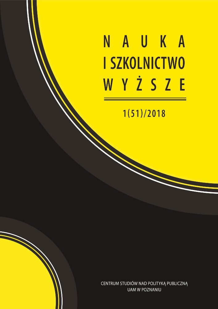Okładka czasopisma Nauka i Szkolnictwo Wyższe, nr 1(51), rok 2018