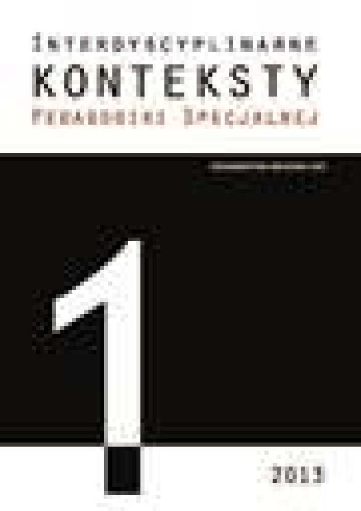 Okładka czasopisma Interdyscyplinarne Konteksty Pedagogiki Specjalnej, nr 1, rok 2013