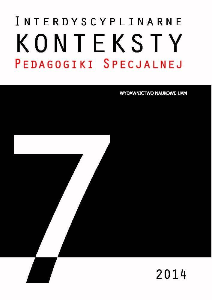 Okładka czasopisma Interdyscyplinarne Konteksty Pedagogiki Specjalnej, nr 7, rok 2014