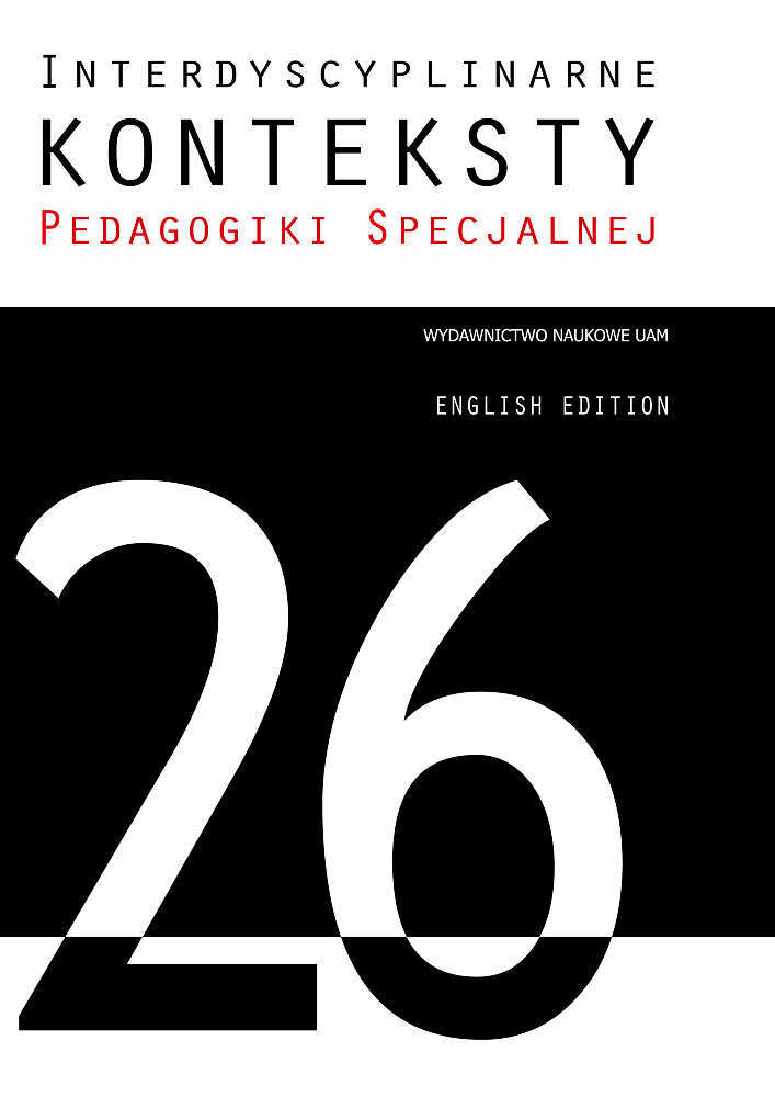 Okładka czasopisma Interdyscyplinarne Konteksty Pedagogiki Specjalnej, nr 26, rok 2019