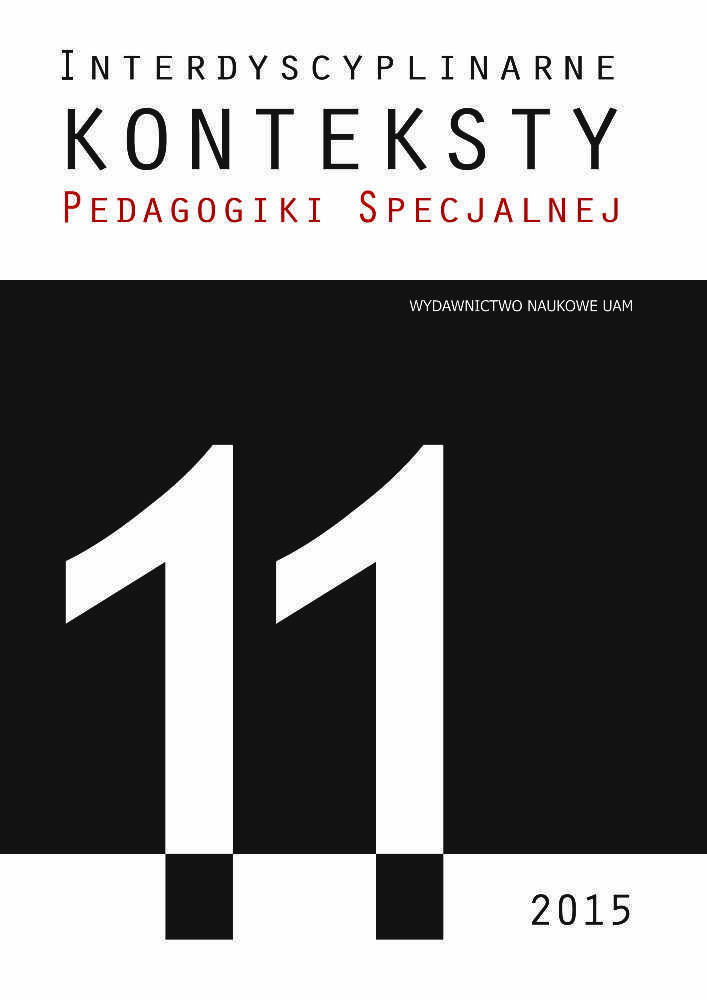 Okładka czasopisma Interdyscyplinarne Konteksty Pedagogiki Specjalnej, nr 11, rok 2015