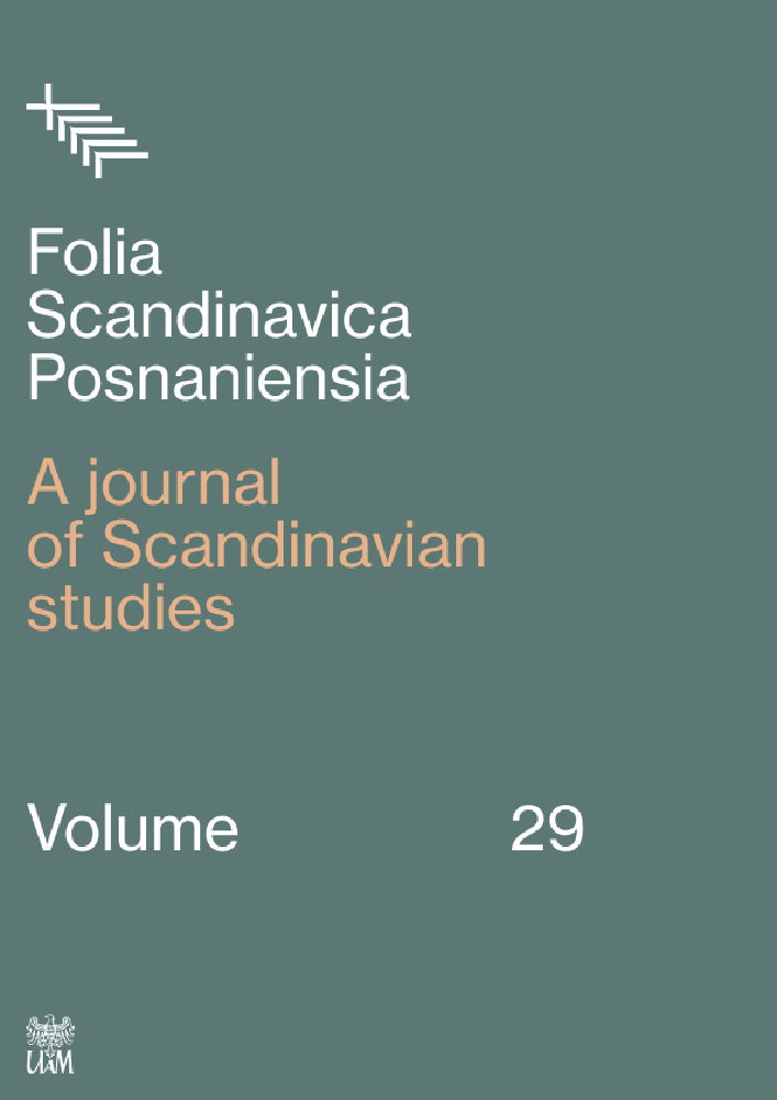 Journal cover Folia Scandinavica Posnaniensia, volume 29, year 2020