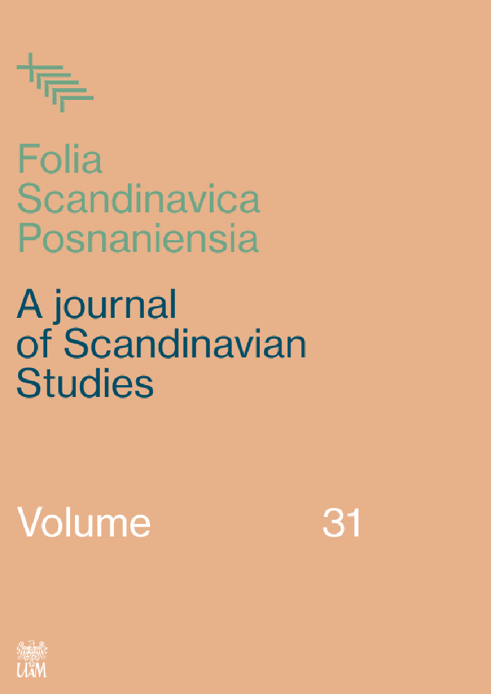 Journal cover Folia Scandinavica Posnaniensia, volume 31, year 2021