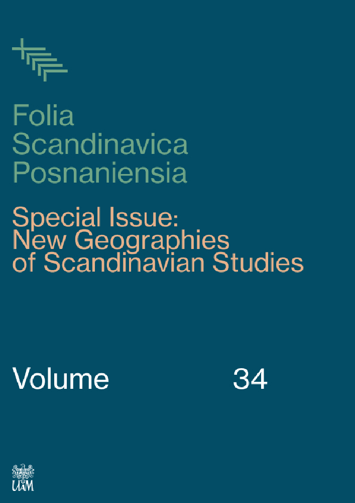 Journal cover Folia Scandinavica Posnaniensia, volume 34, year 2023, title Special Issue: New Geographies of Scandinavian Studies