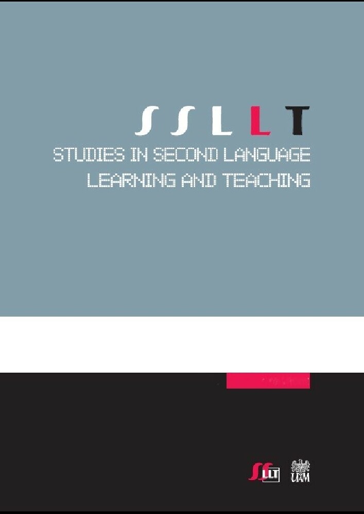 Journal cover Studies in Second Language Learning and Teaching, title Online First