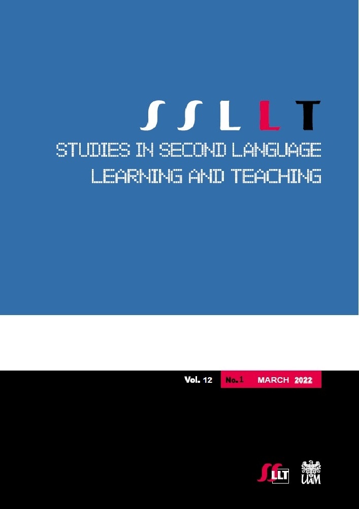 Journal cover Studies in Second Language Learning and Teaching, volume 12, no. 1, year 2022