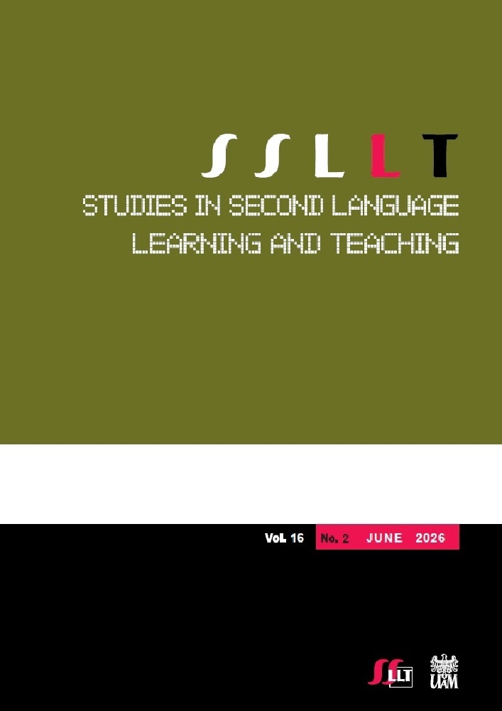 Journal cover Studies in Second Language Learning and Teaching, volume 16, no. 2, year 2026