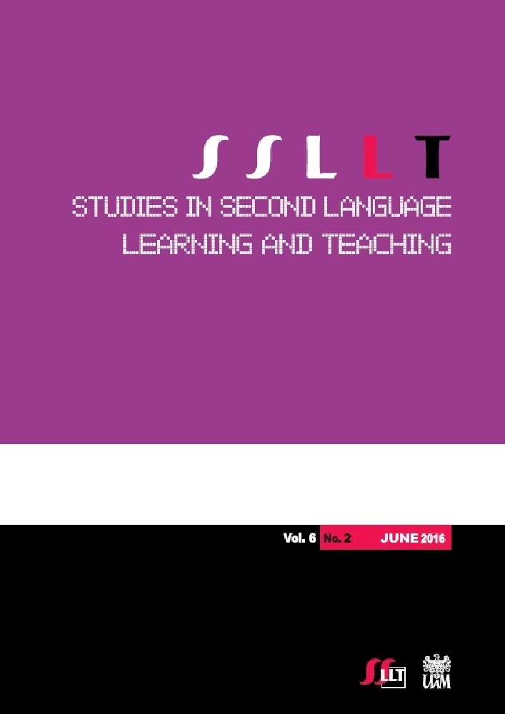 Journal cover Studies in Second Language Learning and Teaching, volume 6, no. 2, year 2016