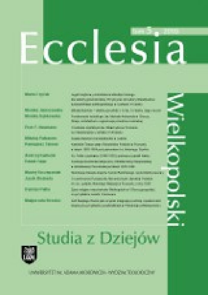 Okładka czasopisma Ecclesia. Studia z Dziejów Wielkopolski, nr 5, rok 2010