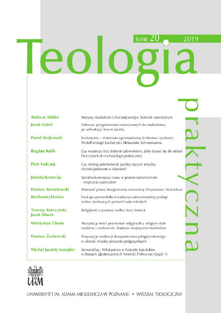 Okładka czasopisma Teologia Praktyczna, nr 20, rok 2019