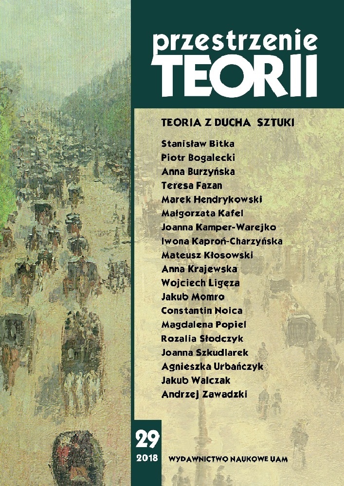 Okładka czasopisma Przestrzenie Teorii, nr 29, rok 2018