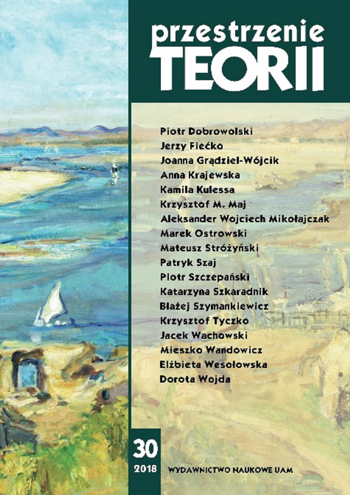 Okładka czasopisma Przestrzenie Teorii, nr 30, rok 2018