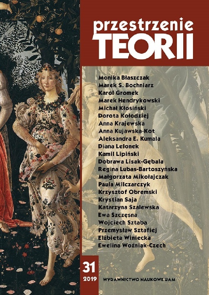 Okładka czasopisma Przestrzenie Teorii, nr 31, rok 2019
