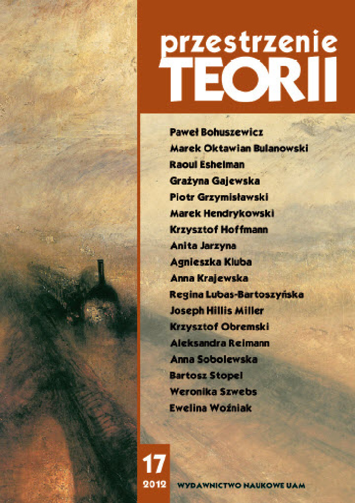 Journal cover Przestrzenie Teorii, no. 17, year 2012