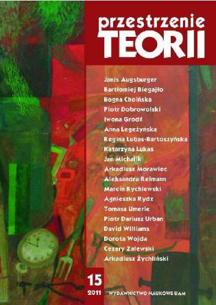 Okładka czasopisma Przestrzenie Teorii, nr 15, rok 2011