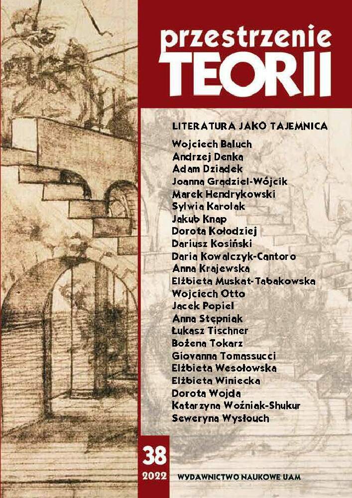 Okładka czasopisma Przestrzenie Teorii, nr 38, rok 2022