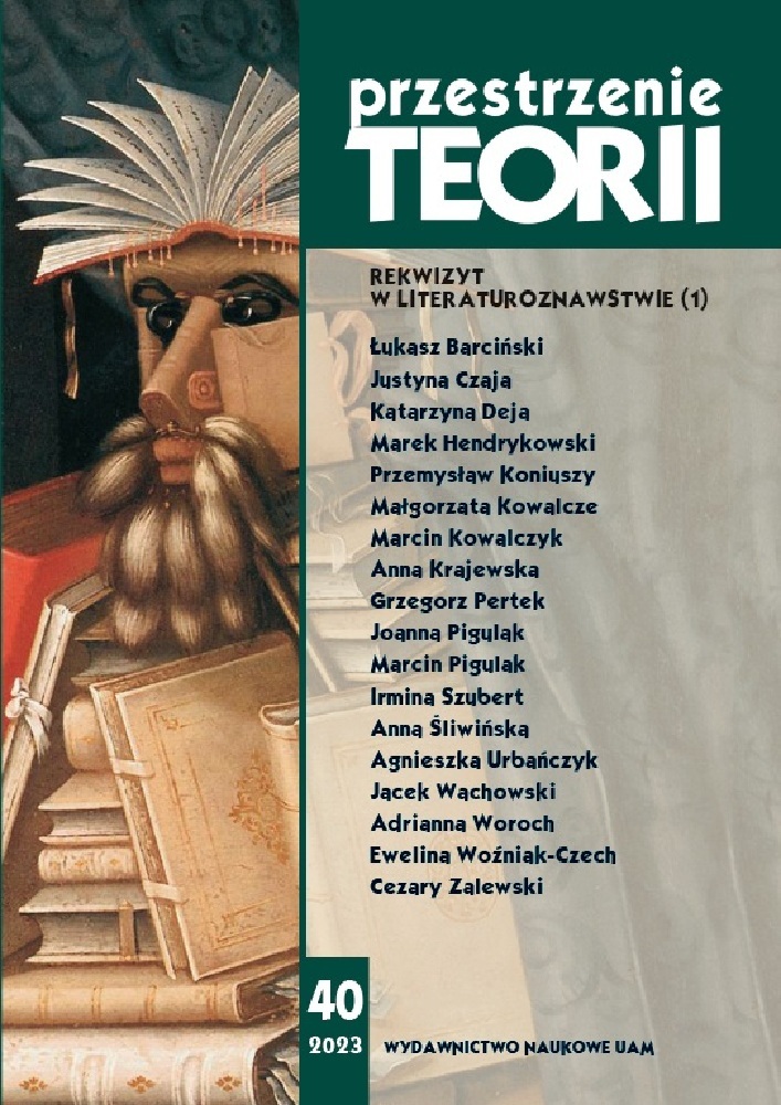 Okładka czasopisma Przestrzenie Teorii, nr 40, rok 2023