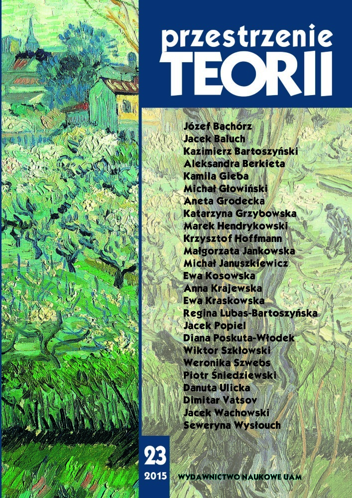 Okładka czasopisma Przestrzenie Teorii, nr 23, rok 2015