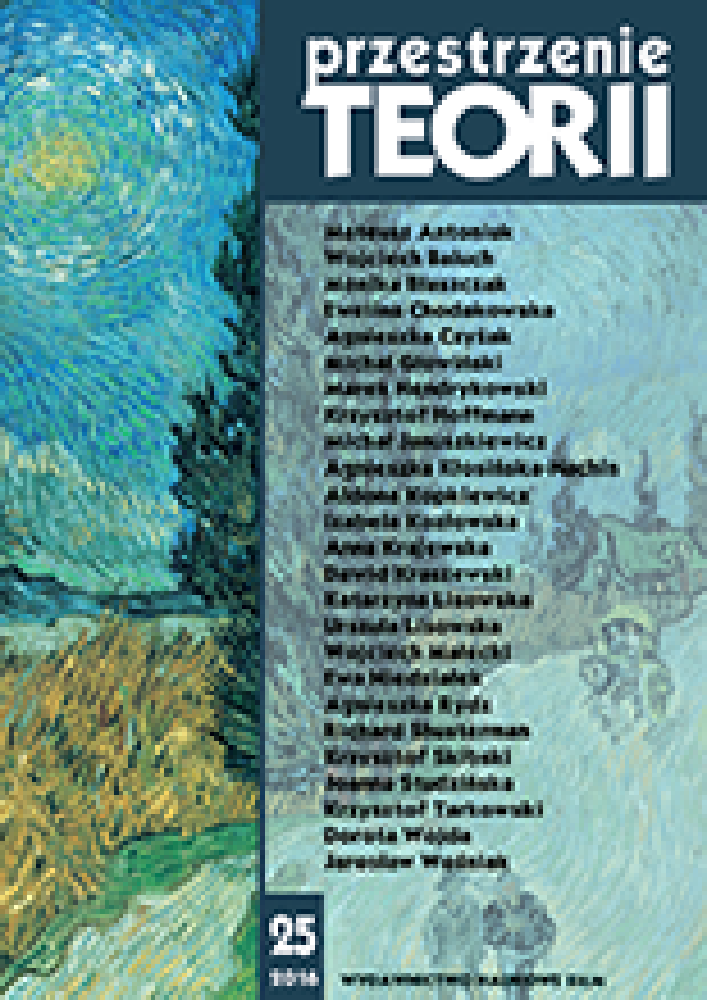 Journal cover Przestrzenie Teorii, no. 25, year 2016