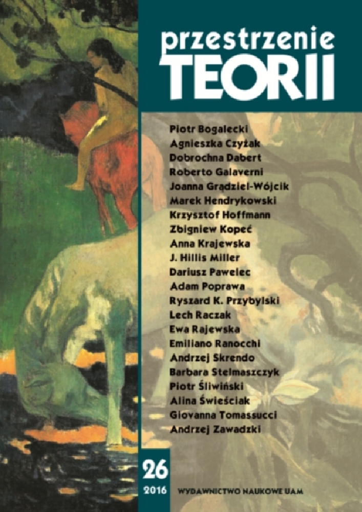 Journal cover Przestrzenie Teorii, no. 26, year 2016
