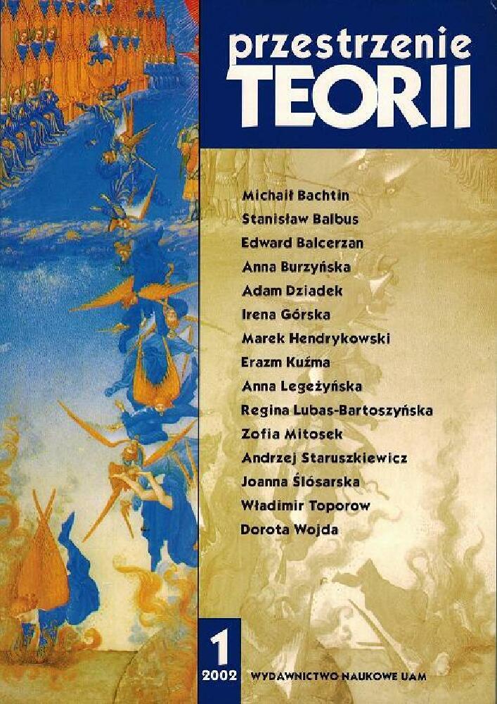 Okładka czasopisma Przestrzenie Teorii, nr 1, rok 2002