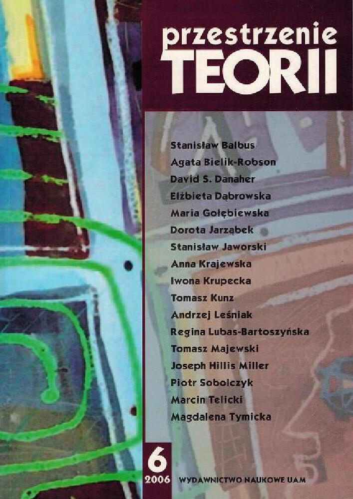 Okładka czasopisma Przestrzenie Teorii, nr 6, rok 2006
