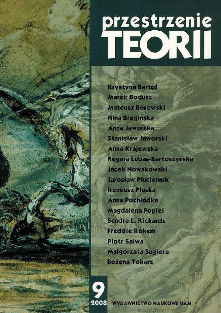 Okładka czasopisma Przestrzenie Teorii, nr 9, rok 2008
