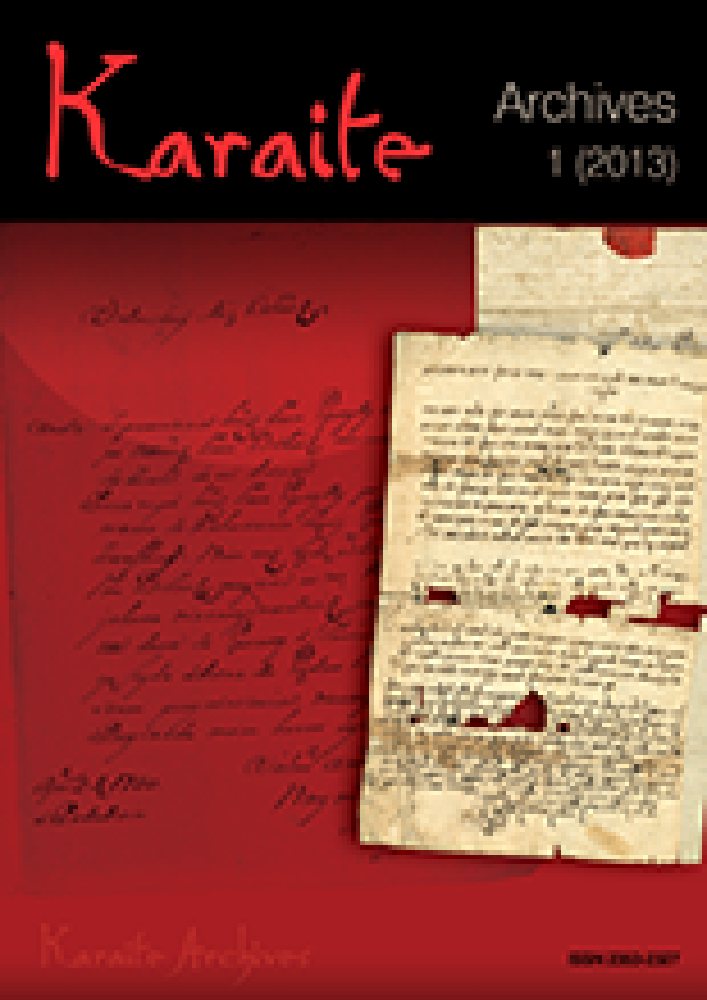 Okładka czasopisma  Karaite Archives