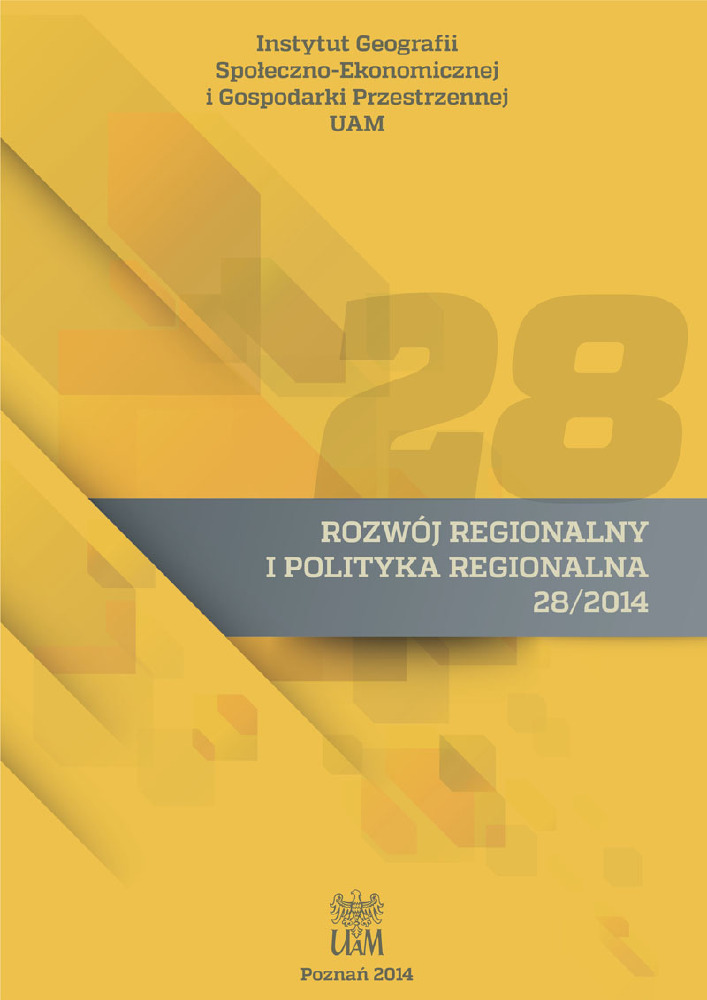 Okładka czasopisma Rozwój Regionalny i Polityka Regionalna, nr 28, rok 2014