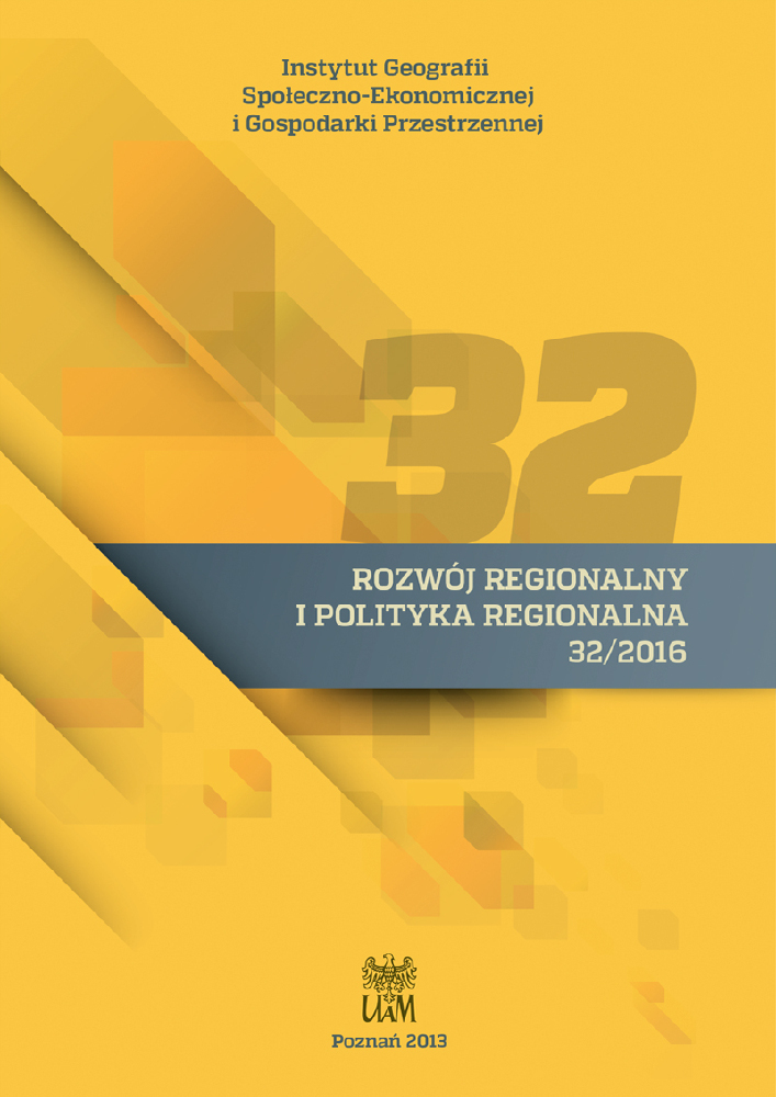Okładka czasopisma Rozwój Regionalny i Polityka Regionalna, nr 32, rok 2015