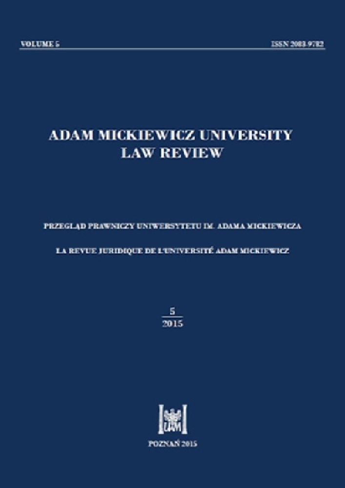 Journal cover Przegląd Prawniczy Uniwersytetu im. Adam Mickiewicza, volume 13, year 2021