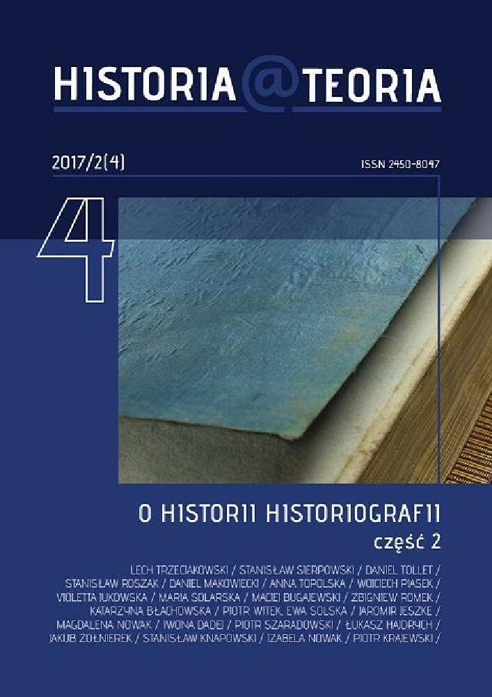 Okładka czasopisma Historia@Teoria, tom 2, nr 4, rok 2017