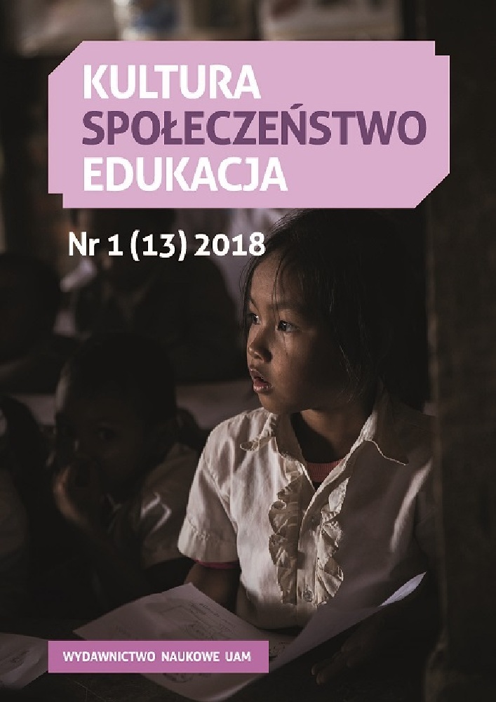 Journal cover Kultura-Społeczeństwo-Edukacja, volume 13, no. 1, year 2018