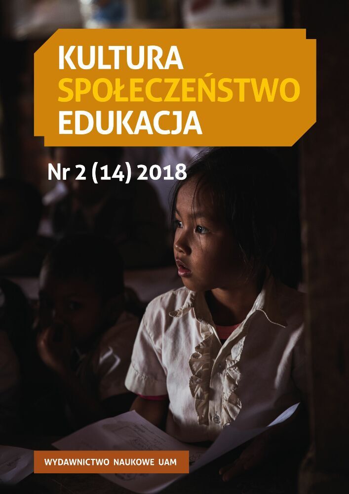 Okładka czasopisma Kultura-Społeczeństwo-Edukacja, tom 14, nr 2, rok 2018