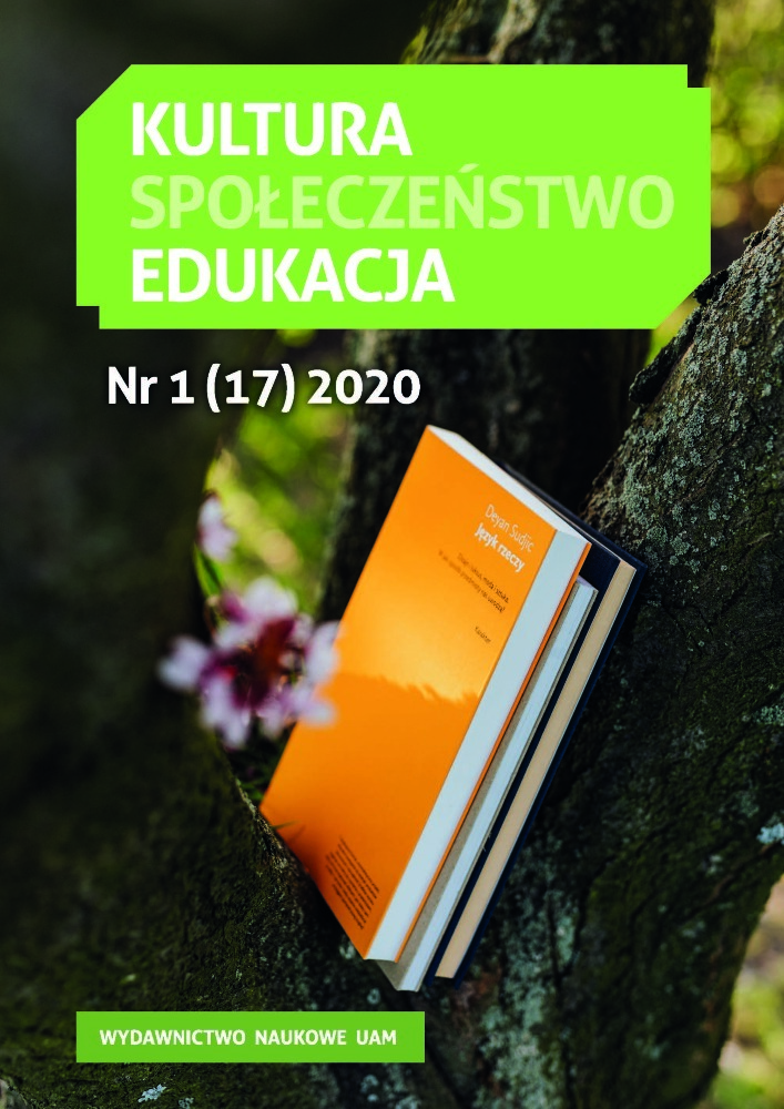 Okładka czasopisma Kultura-Społeczeństwo-Edukacja, tom 17, nr 1, rok 2020