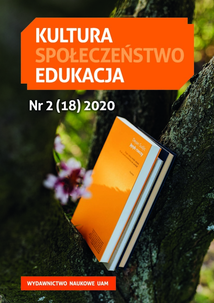 Okładka czasopisma Kultura-Społeczeństwo-Edukacja, tom 18, nr 2, rok 2020