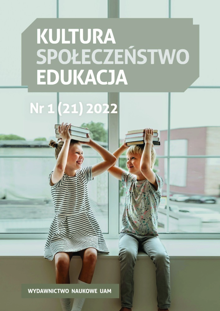 Okładka czasopisma Kultura-Społeczeństwo-Edukacja, tom 21, nr 1, rok 2022