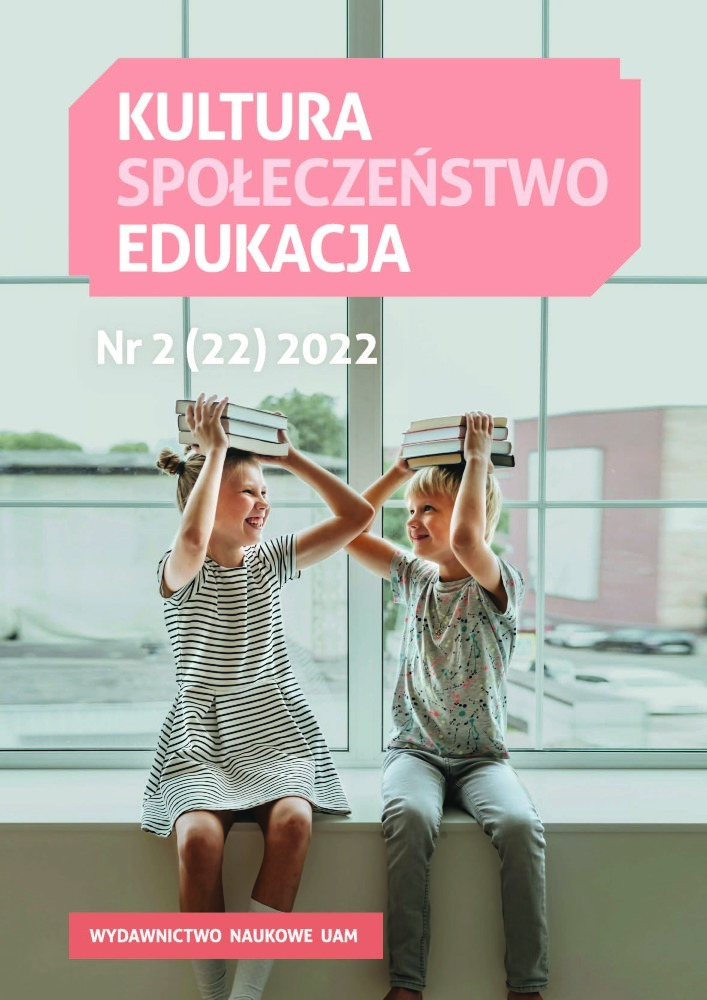 Okładka czasopisma Kultura-Społeczeństwo-Edukacja, tom 22, nr 2, rok 2022