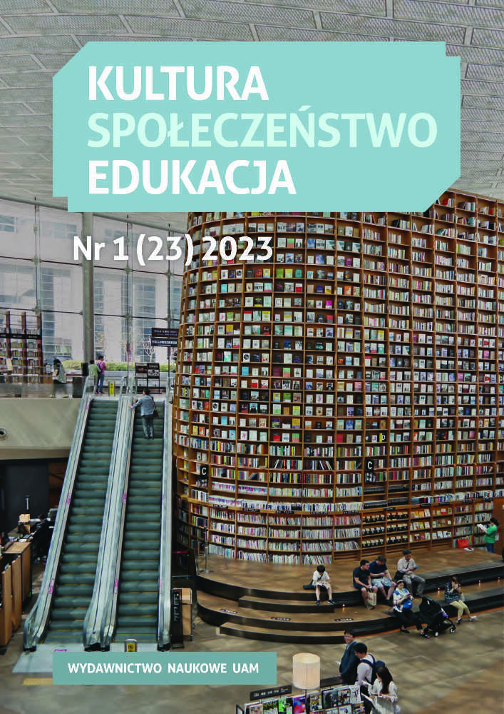 Okładka czasopisma Kultura-Społeczeństwo-Edukacja, tom 23, nr 1, rok 2023